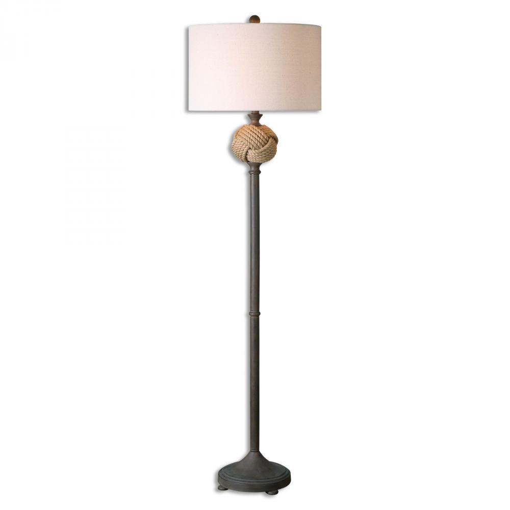 Uttermost Higgins Rope Sphere Floor Lamp