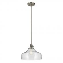 Kichler 43906NI - Avery 11.25" 1-Light Bell Pendant with Clear Seeded Glass in Nickel