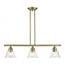 Livex Lighting 46487-01 - 3 Light Antique Brass Linear Chandelier