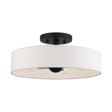 Livex Lighting 46927-04 - 4 Lt Black Semi Flush Mount