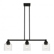 Livex Lighting 49763-04 - 3 Light Black Linear Chandelier