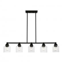 Livex Lighting 49765-04 - 5 Light Black Linear Chandelier