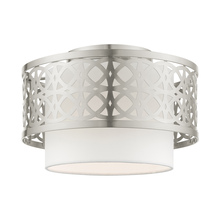 Livex Lighting 49862-91 - 1 Lt Brushed Nickel Semi Flush