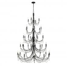 Varaluz 350C40CB - Brentwood 40-Lt 5-Tier Chandelier - Carbon