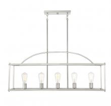 Savoy House 1-190-5-SN - Palladian 5-Light Linear Chandelier in Satin Nickel