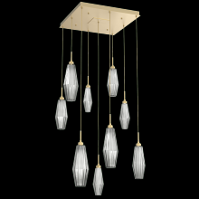 Hammerton CHB0049-09-GB-RS-C01-L3 - Aalto Square 9pc Multi-Pendant