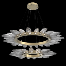 Hammerton CHB0050-2T-GB-CS-CA1-L3 - Rock Crystal Radial Ring Two Tier - 42/56-Gilded Brass