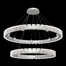 Hammerton CHB0087-2T-BS-TP-CA1-L3 - Tessera 38" & 50" Two-Tier Ring-Beige Silver