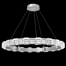 Hammerton CHB0087-38-CS-TE-CA1-L3 - Tessera 38in Ring-Classic Silver-Tetro Cast Glass