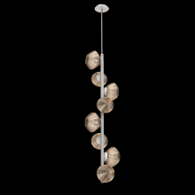 Hammerton CHB0089-T8-BS-B-001-L1 - Mesa 8pc Twisted Vine-Beige Silver-Bronze Blown Glass-Threaded Rod Suspension-LED 2700K