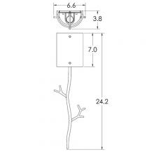 Hammerton CSB0032-0A-BS-BG-E2 - Ironwood Twig Cover Sconce-0A 6"