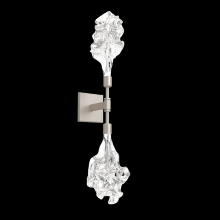 Hammerton IDB0059-02-BS-BC-L3 - Blossom Double Sconce-Metallic Beige Silver-Blossom Clear Blownglass