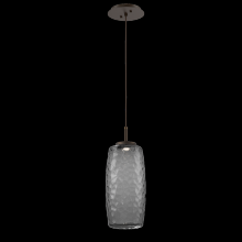 Hammerton LAB0091-01-FB-S-C01-L1 - Vessel Pendant (Large)-Flat Bronze-Smoke Blown Glass-Cloth Braided Cord-LED 2700K