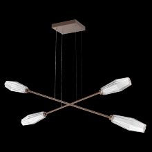 Hammerton PLB0049-M2-BB-C-CA1-L3 - Aalto Double Moda-Burnished Bronze-Clear Blown Glass-Stainless Cable-LED 3000K