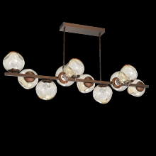 Hammerton PLB0086-T0-BB-FA-001-L1 - Luna 10pc Twisted Branch-Burnished Bronze-Floret Inner - Amber Outer-Threaded Rod Suspension-LED