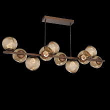 Hammerton PLB0086-T0-BB-ZB-001-L3 - Luna 10pc Twisted Branch-Burnished Bronze-Zircon Inner - Bronze Outer-Threaded Rod Suspension-LED