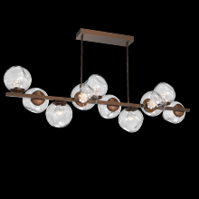 Hammerton PLB0086-T0-BB-ZC-001-L3 - Luna 10pc Twisted Branch-Burnished Bronze-Zircon Inner - Clear Outer-Threaded Rod Suspension-LED