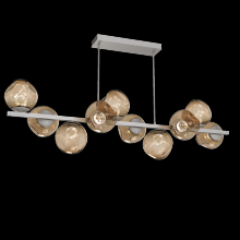 Hammerton PLB0086-T0-BS-FB-001-L3 - Luna 10pc Twisted Branch-Beige Silver-Floret Inner - Bronze Outer-Threaded Rod Suspension-LED 3000K