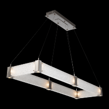 Hammerton PLB0042-R2-FB-BG-CA1-L3 - Parallel Rectangular Chandelier - 60-Flat Bronze