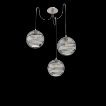 Hammerton SCB0047-03-BS-OS-C01-E2 - Terra Round 3pc Swag Multi-Pendant