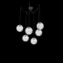 Hammerton SCB0047-06-FB-OC-C01-E2 - Terra Round 6pc Swag Multi-Pendant