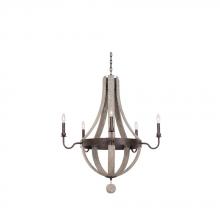 Kalco 506870FG - Harper 5 Light Chandelier