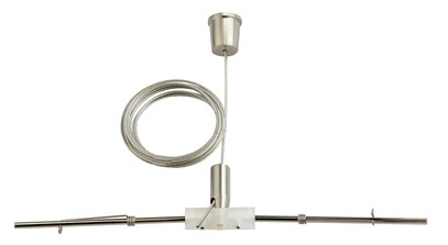 Adjustable Cable Hanger 12ft Satin Nickel