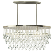 Stone Lighting CH514CRSNMB6 - Chandelier Rain Clear Nickel Medium Base Incandescent 2x60W