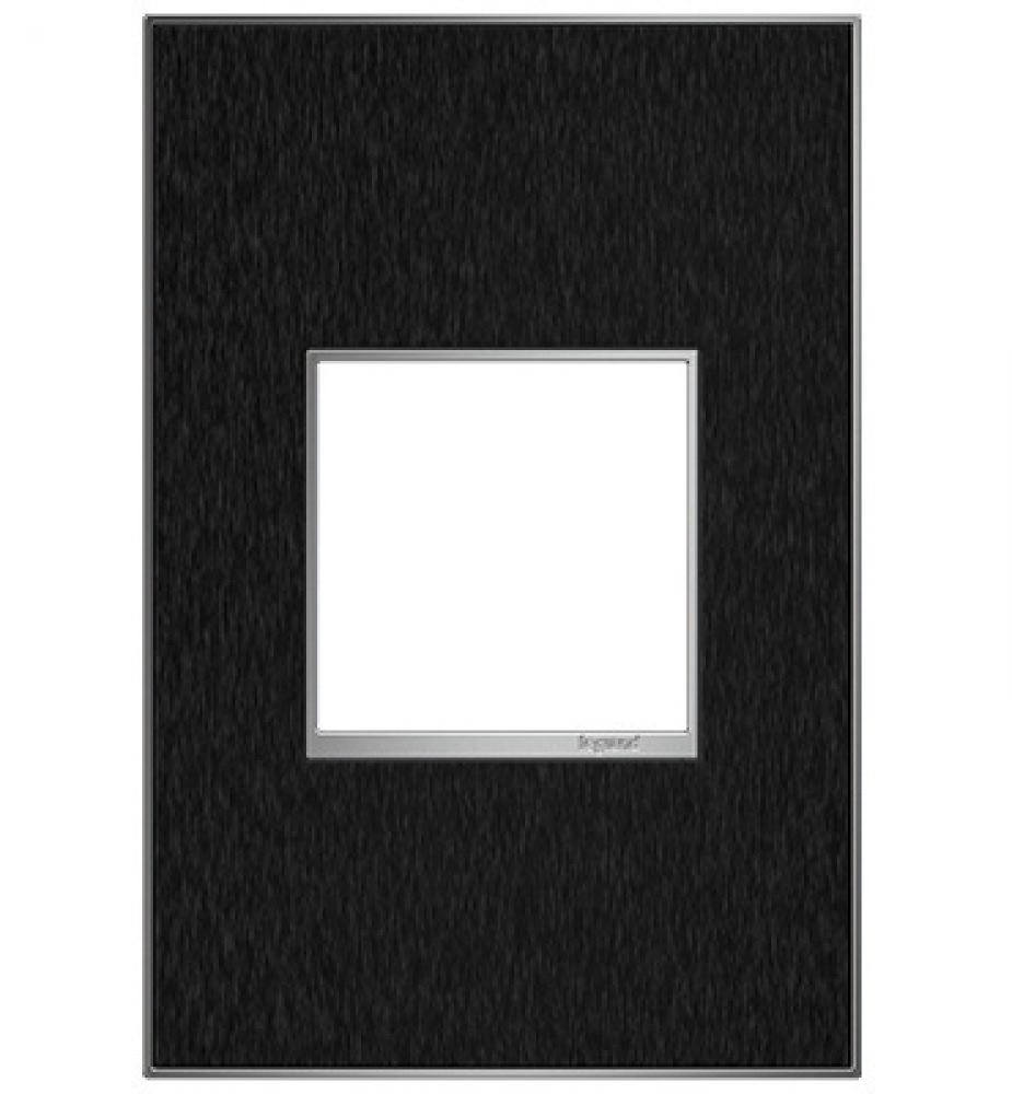adorne? Black Stainless One-Gang Screwless Wall Plate