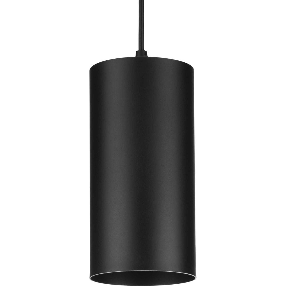 6"  Black Outdoor Aluminum Cylinder Cord-Mount Hanging Light