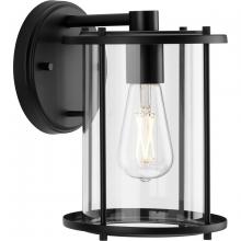 Progress P560057-31M - Gunther One-Light Matte Black Modern Farmhouse Medium Wall Lantern