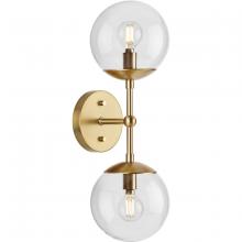 Progress P710114-109 - Atwell Collection Two-Light Brushed Bronze Mid-Century Modern Wall Sconce