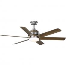 Progress P250003-081-30 - Kaysville Collection 6-Blade Chestnut 56-Inch DC Motor LED Urban Industrial Ceiling Fan