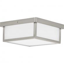 Progress P350114-009-30 - Box LED Brushed Nickel One-Light 10" LED Flush Mount