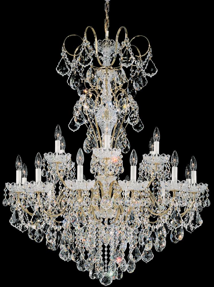 New Orleans 18 Light 120V Chandelier in Etruscan Gold with Clear Radiance Crystal