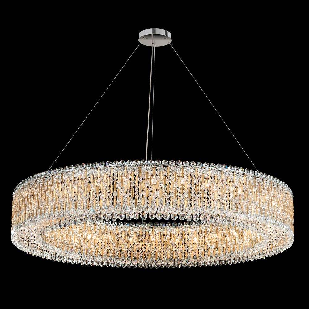 Sarella 32 Light 120V Pendant in Antique Silver with Clear Heritage Handcut Crystal