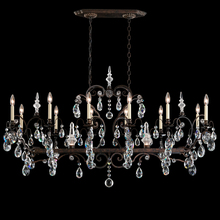 Schonbek 1870 3796N-51H - Renaissance 14 Light 120V Chandelier in Black with Clear Heritage Handcut Crystal