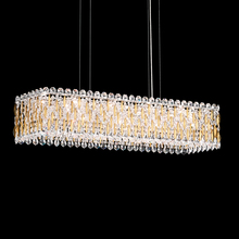 Schonbek 1870 RS8344N-51H - Sarella 13 Light 120V Linear Pendant in Black with Clear Heritage Handcut Crystal