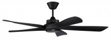 Craftmade CPT52FB5 - 52" Captivate Indoor/Outdoor (Damp) in Flat Black w/ Flat Black Blades