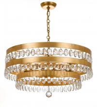 Crystorama 6108-GA - Perla 6 Light Antique Gold Chandelier
