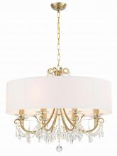 Crystorama 6628-VG-CL-MWP - Othello 8 Light Vibrant Gold Chandelier