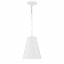 Crystorama 8685-MT-GA - Brian Patrick Flynn for Crystorama Alston 2 Light Matte White + Antique Gold Mini Pendant