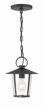 Crystorama AND-9203-CL-MK - Andover 1 Light Matte Black Outdoor Chandelier