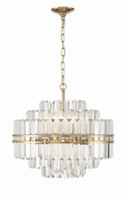 Crystorama HAY-1405-AG - Hayes 12 Light Aged Brass Chandelier
