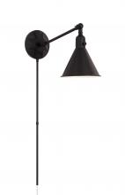 Crystorama MOR-8800-MK - Morgan 1 Light Matte Black Task Sconce