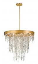 Crystorama WIN-616-GA-CL-MWP - Winham 6 Light Antique Gold Crystal Chandelier