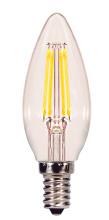 Satco Products Inc. S29877 - 4.5 Watt B11 LED; Clear; Candelabra base; 2700K; 350 Lumens; 120 Volt