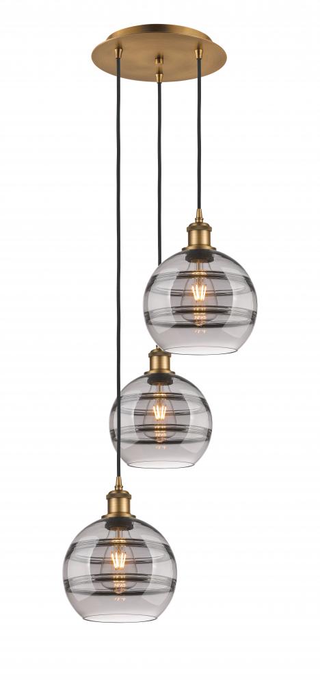Rochester - 3 Light - 15 inch - Brushed Brass - Cord hung - Multi Pendant