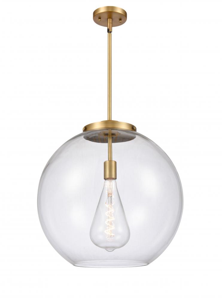 Athens - 1 Light - 18 inch - Brushed Brass - Cord hung - Pendant