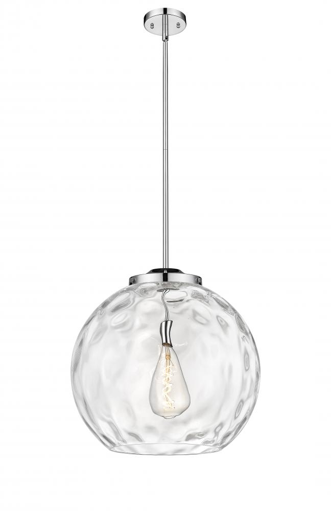 Athens Water Glass - 1 Light - 18 inch - Polished Chrome - Cord hung - Pendant